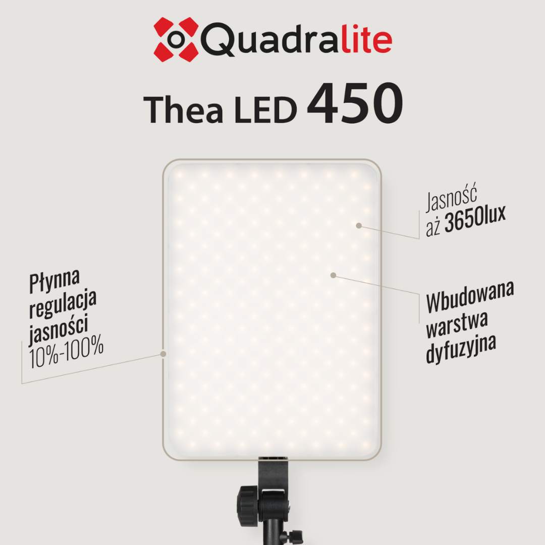 Lampa Led Thea 450 Quadralite opinia